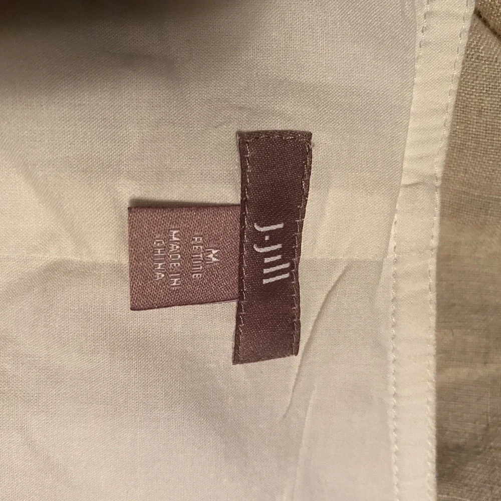 J. Jill white sleeveless linen short dress with pockets - Picture 3 of 4